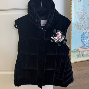 Moncler Genius Simone Rocha Velvet Black Vest